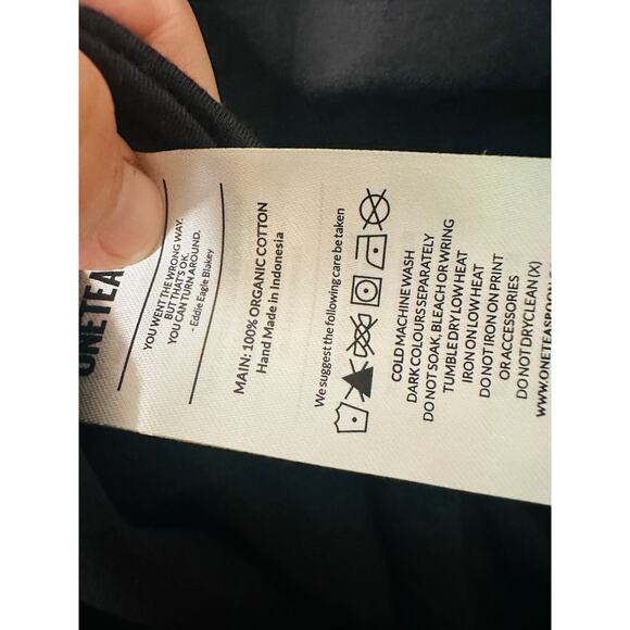 ONE TEASPOON Black Stone Organic Love Crewneck Short Sleeve T-Shirt NWT Size S - Picture 8 of 10